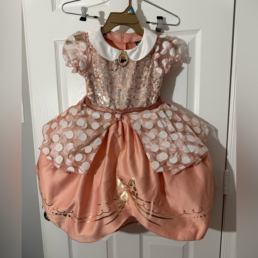 Disney Glittering Peach and Gold Kids Dress-Up